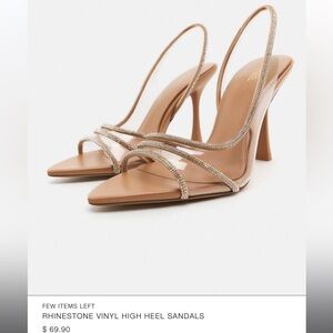 Zara RHINESTONE VINYL HIGH HEEL SANDALS
NWOT, size 5